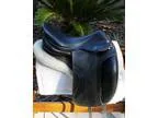 Amerigo Alto Pinerolo Calfskin Black Dressage Saddle - Extra Wid
