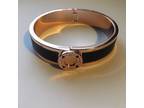 Black leather Mimco bangle