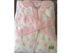 Ulta Womens Robe Bathrobe White Pink Polka Dots Bath Spa Clothin