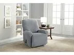 Serta 4 Piece Stretch Grid Recliner Slipcover Gray