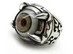 Men s Owl green Eye and Tiger Claw Biker Ring-sz 12 (Milwaukee)