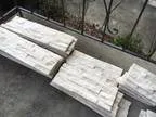 Quartz look layered feature tiles