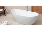 MODETTI Marbella 69-Inch Freestanding Acrylic Bathtub Glossy Whi