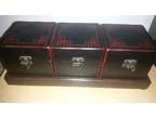 Set of 3x Wooden Display Boxes with Tray NEW