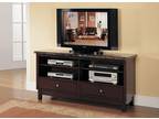Britney black marble top TV stand entertainment console with 2 d