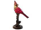 River of Goods 11841 Stained Glass Cardinal Bird Accent Lamp 13.