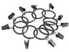 20 Packs Metal Chrome 1.5&quotinch Shower Curtain Clips Rings Wi