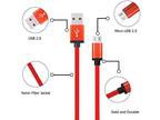 Frieso 3Pack 10ft Premium Micro USB Charging Cable High Speed Ex