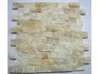 Honey Onyx Split Face 1x2 Mosaic Tile for Kitchen Backsplash Wal