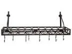 Old Dutch International Wall-Mount Bookshelf Pot Rack with 8 Hoo