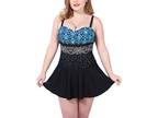 OUO Women s Plus Size Swimwear Backless One-Piece Swimsuit