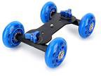 Yosoo Mini 4 wheel Mobile Rolling Slider Desktop DSLR Camera Cam