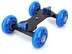 Yosoo Mini 4 wheel Mobile Rolling Slider Desktop DSLR Camera Cam