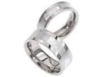 His And Hers Wedding Ring Sets 68mm Titanium Band Mother Of Pear