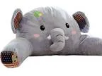 Mlotus Plush Elephant Kids Bedrest Reading Pillow with Arms Back
