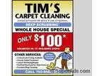 Carpet Cleaning 100 Whole House special