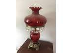 Vintage magnificent &quotGone With The Wind" ruby glass banq