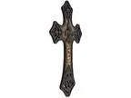 Large 15&quot Ornate Fleur De Lis Layered Wall Cross Decorative 