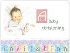 Vintage Nursery Christening Invitations