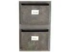 Rustic Grey Metal Industrial Wall-Mounted Mail Organizers Two Sl