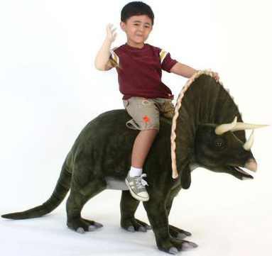 Giant Plush Dinosaur Ride-on Tricerotops