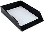 PU Leather Stackable Office File Document Tray Case Rack Desk Fi