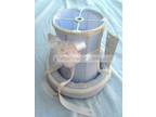 Blue Checkered Lamp Shade with Bow and Trim Small Lampshade 7&qu