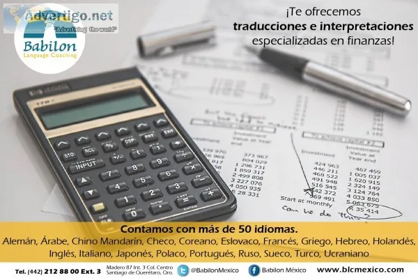 Traducciones especializadas en finanzas
