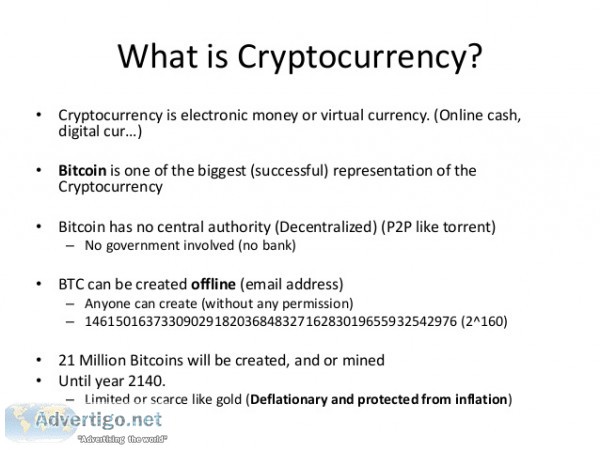 Bitcoin crypto currencey offer