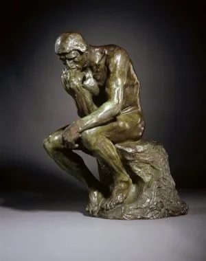Bronz statue thinker by rodin