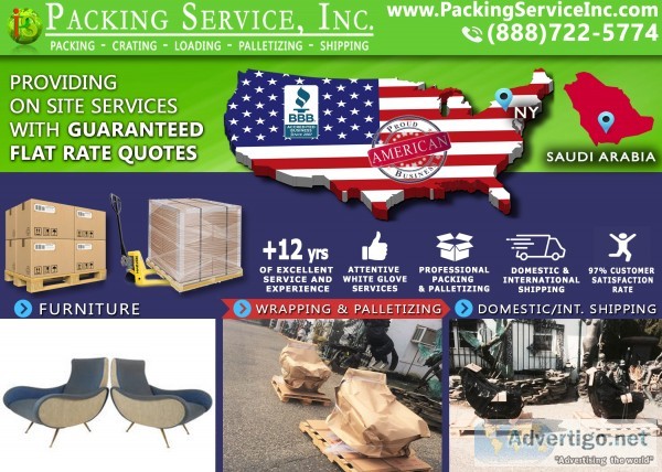 Crating company, palletizing
