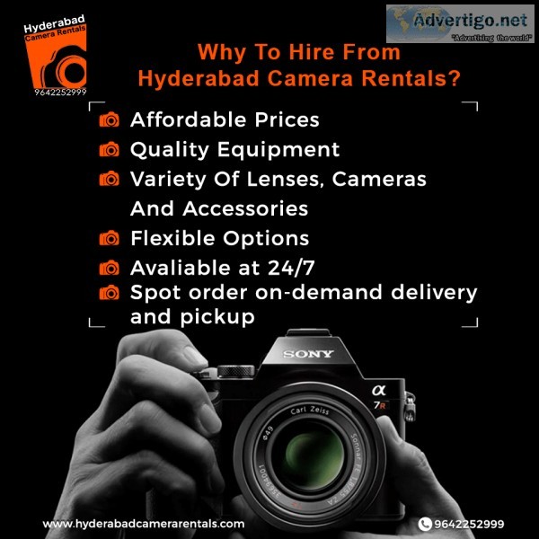 Camera rentals services in hyderabad