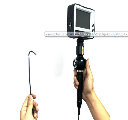 24mm video scope with articulated tip
