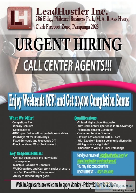 Call center agent - outbound night shift