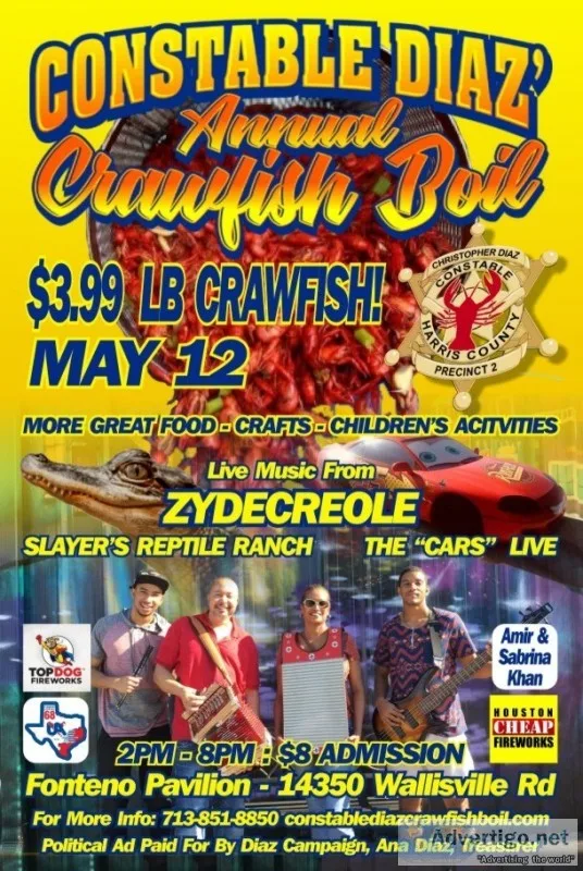 The annual constable diaz crawfish boil