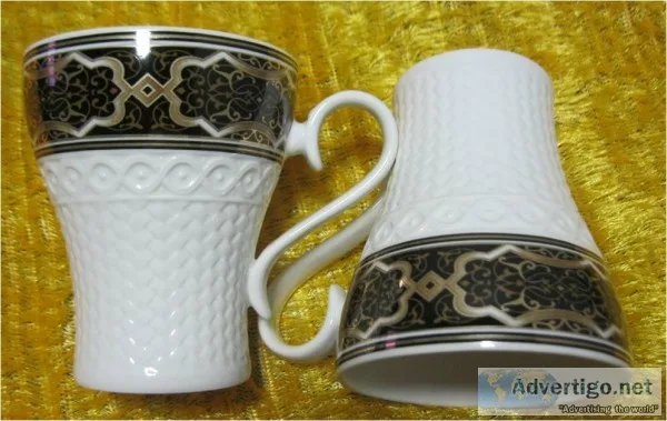 Black tea set with tray