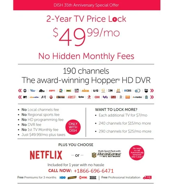 Dish network tv exciting offers usa +186