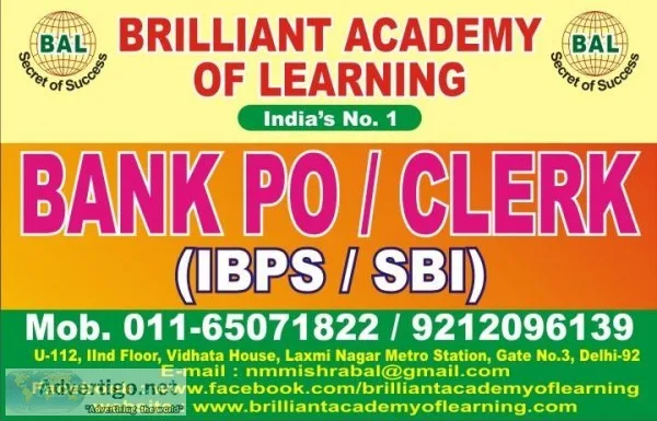 Bank po coaching by brilliant academy of