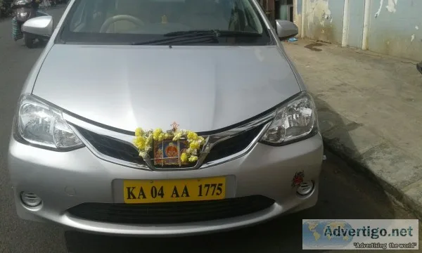 Etios car hire - sedan cab for rental in