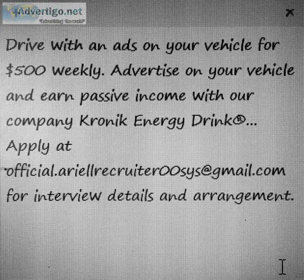 Advertise on your vehicle