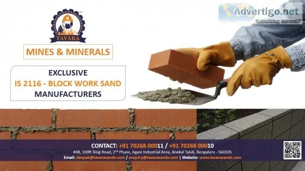 Manufacturing sand