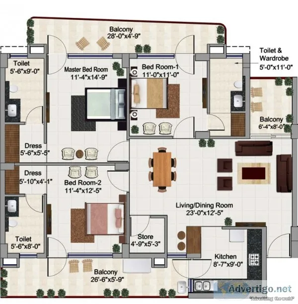 3bhk luxury flat on patiala highway