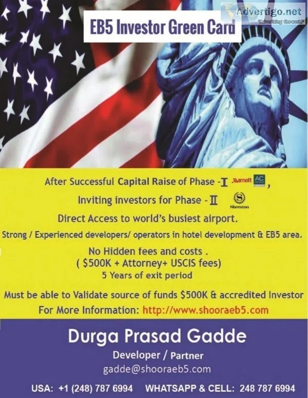 Eb 5 us investor visa program, eb 5