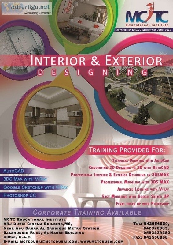 Interior & exterior designing course in 