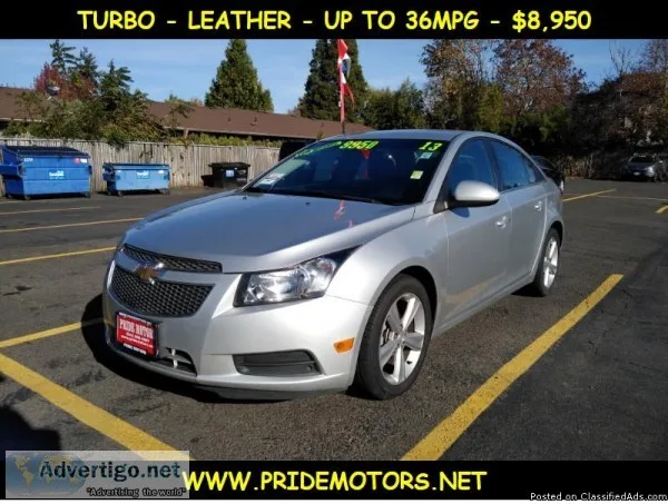 2013 CHEVROLET CRUZE LT TURBO  LEATHER