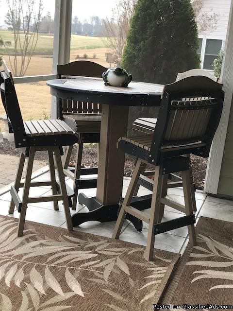 PATIO TABLE AND STOOLS