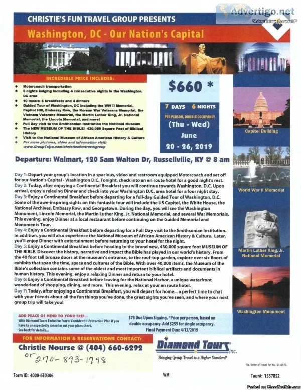 WASHINGTON DC BUS TOUR