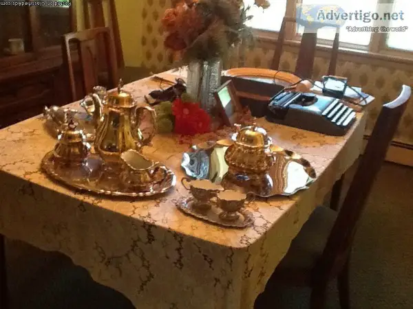 Silver Tea Sets Platters Crystal Goblets Fine China And More.