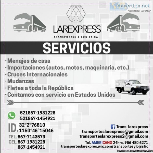 MUDANZAS DE CASA HACIA MEXICO