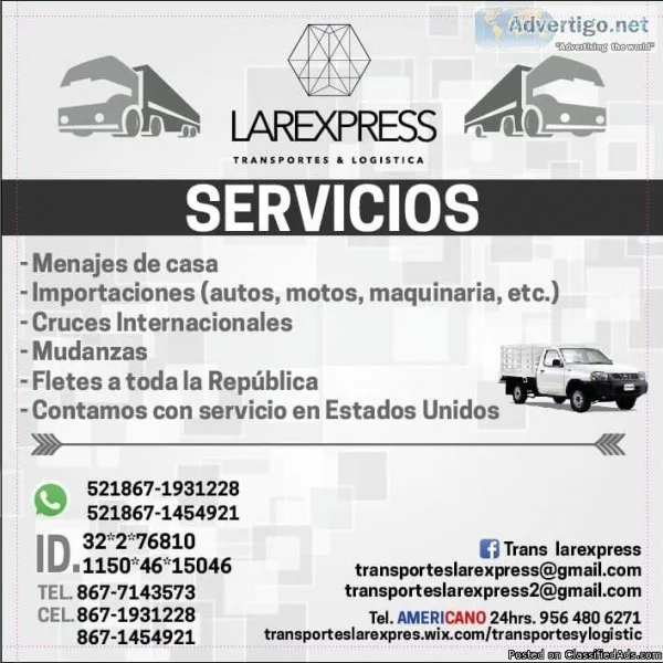 MUDANZAS DE CASA HACIA MEXICO